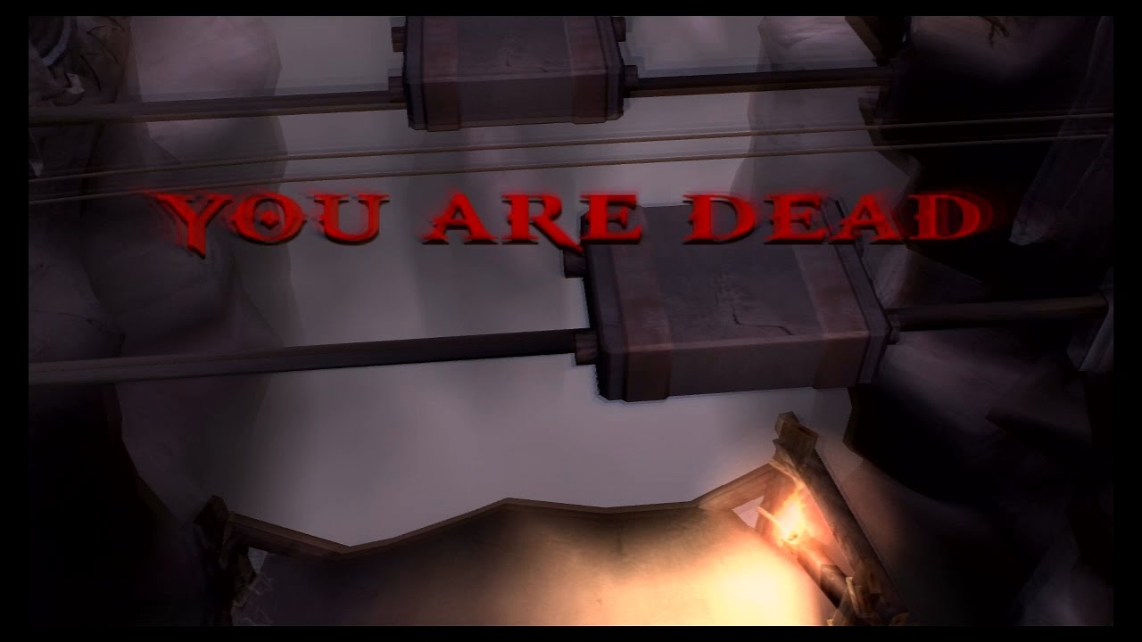 game over screen in God of War for the PS2